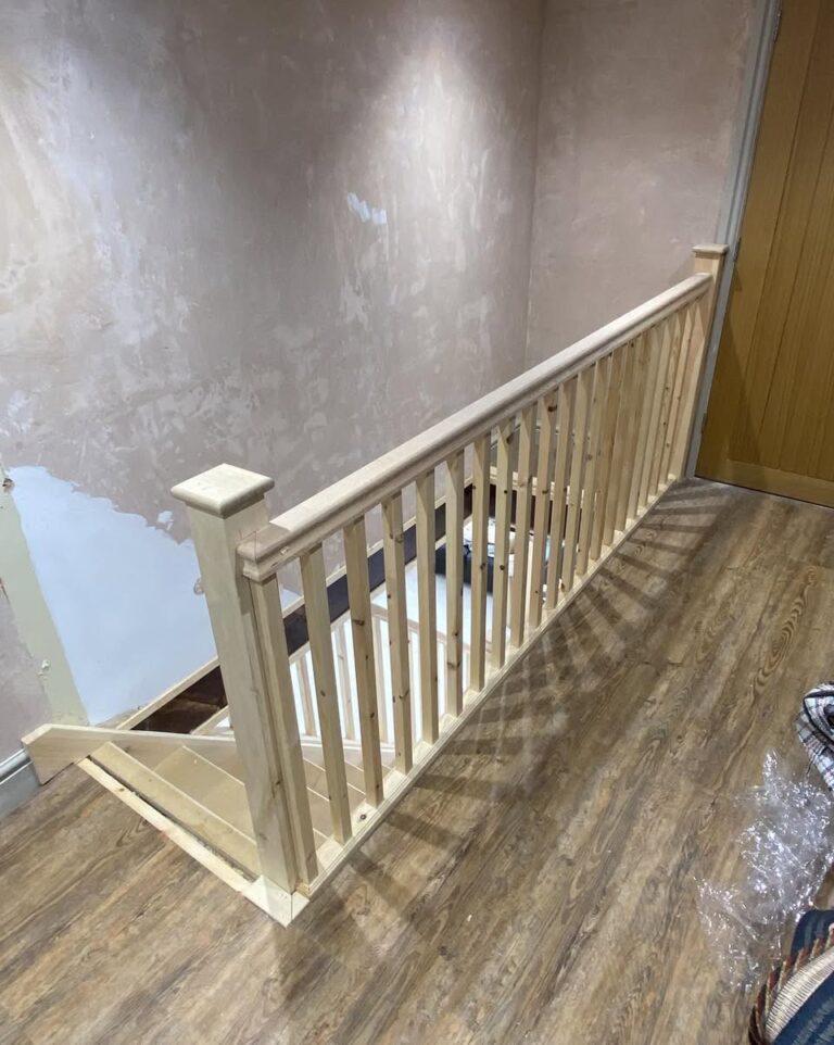 Staircase balustrade and handrail joinery in Lincolnshire